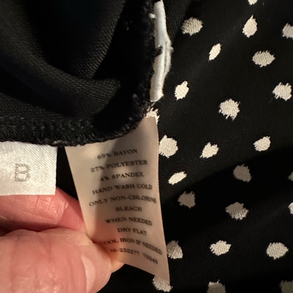 Ann Taylor Sleeveless Ruched Polka Dot Dress - Picture 6 of 7